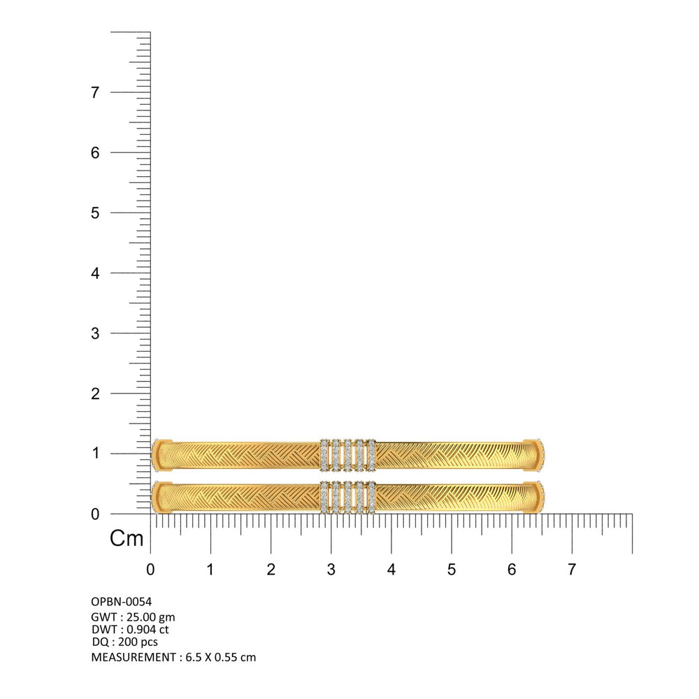 Chevron Royale Diamond Bangle