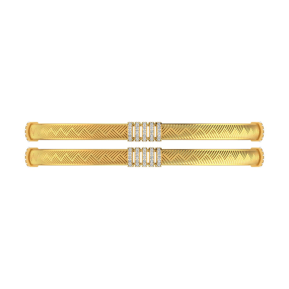 Chevron Royale Diamond Bangle