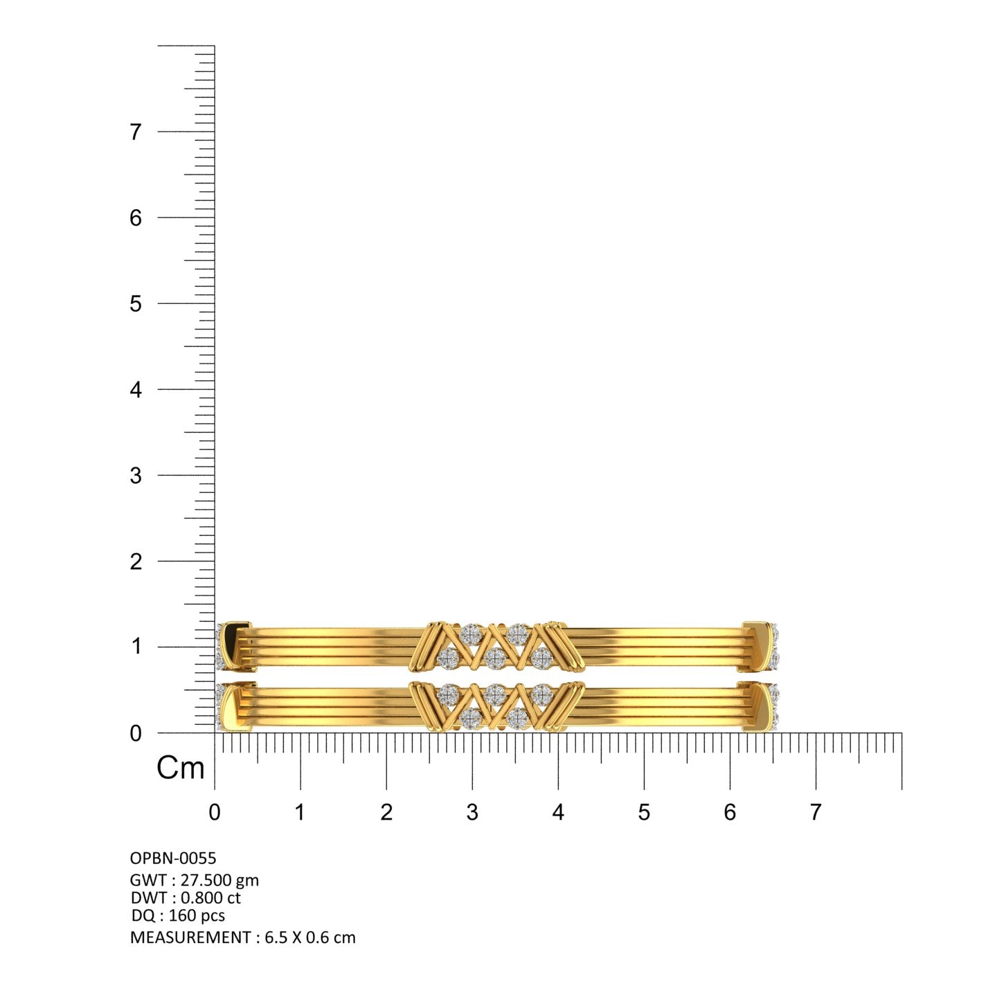 Triumph Crest Diamond Bangle
