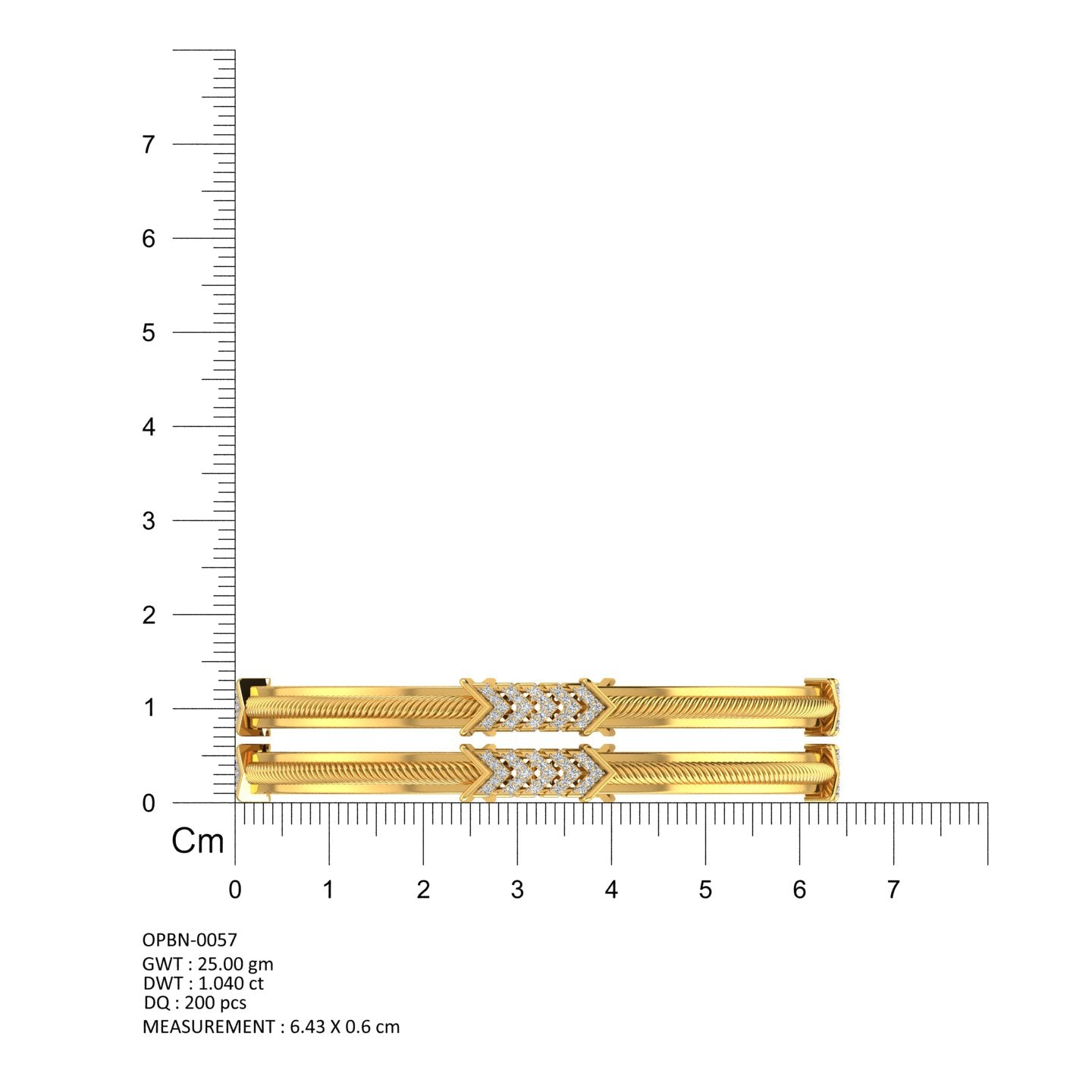 Chevron Royale Diamond Kada