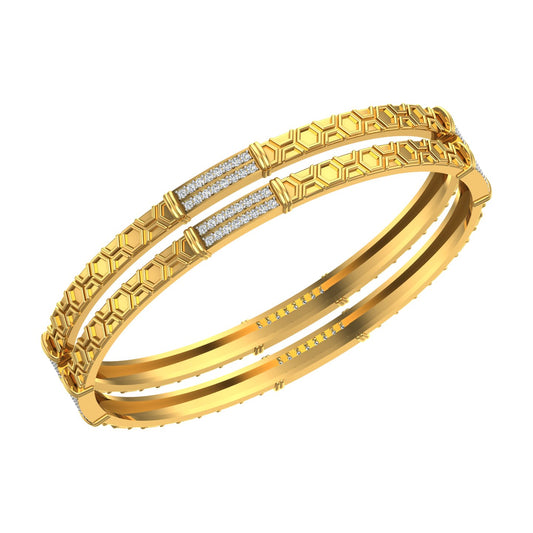 Hexa Royale Diamond Bangle