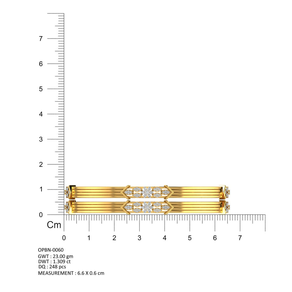 Marquise Blossom Diamond Bangle