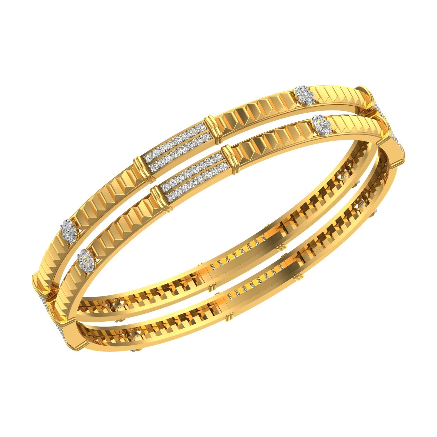 Radiant Orbit Diamond Bangle