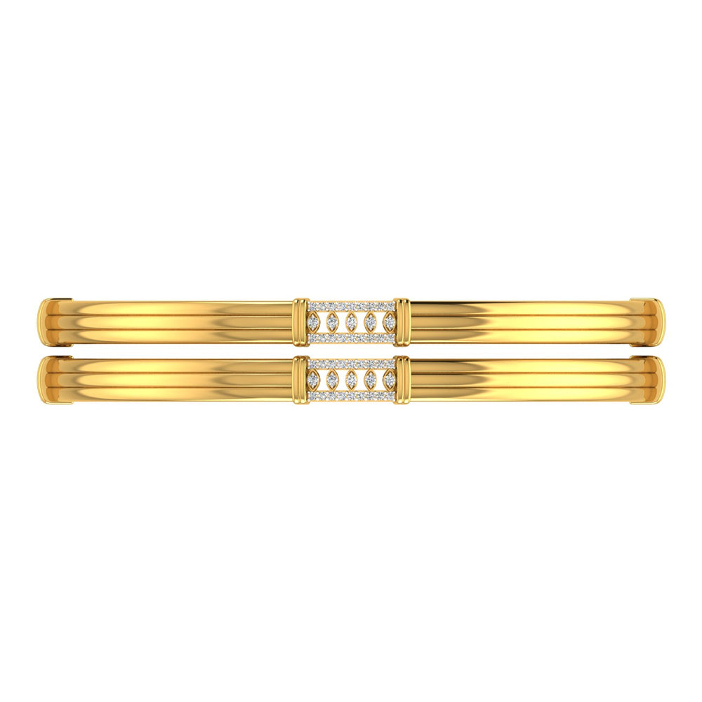 Pearl Drop Elegance Diamond Bangle