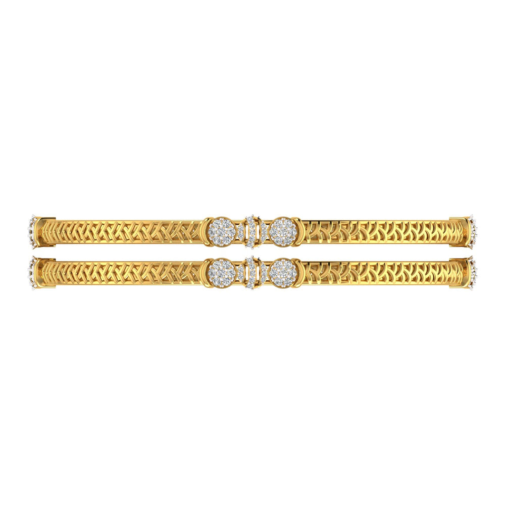 Twin Halo Diamond Bangle