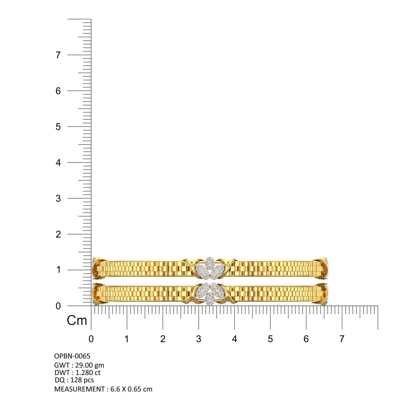 Twin Clover Diamond Bangle