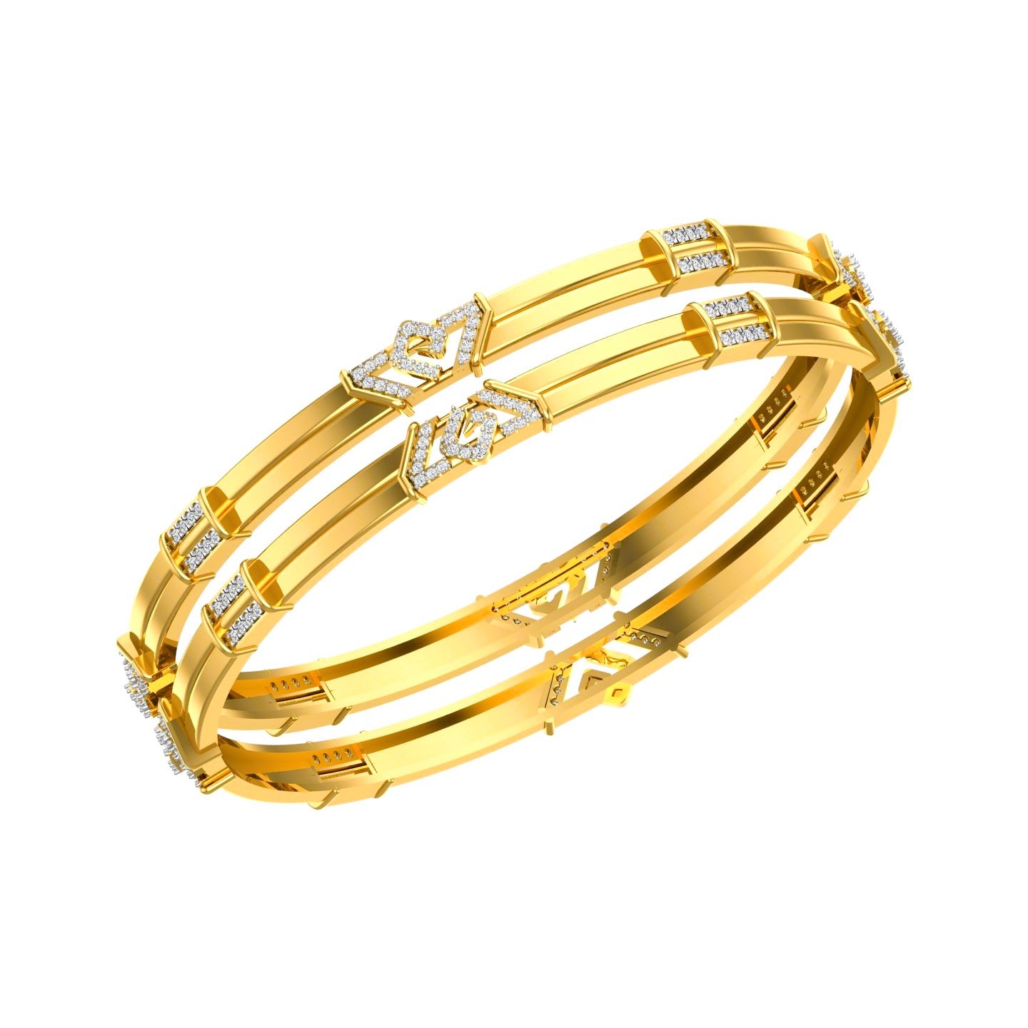Heartline Royale Diamond Bangle