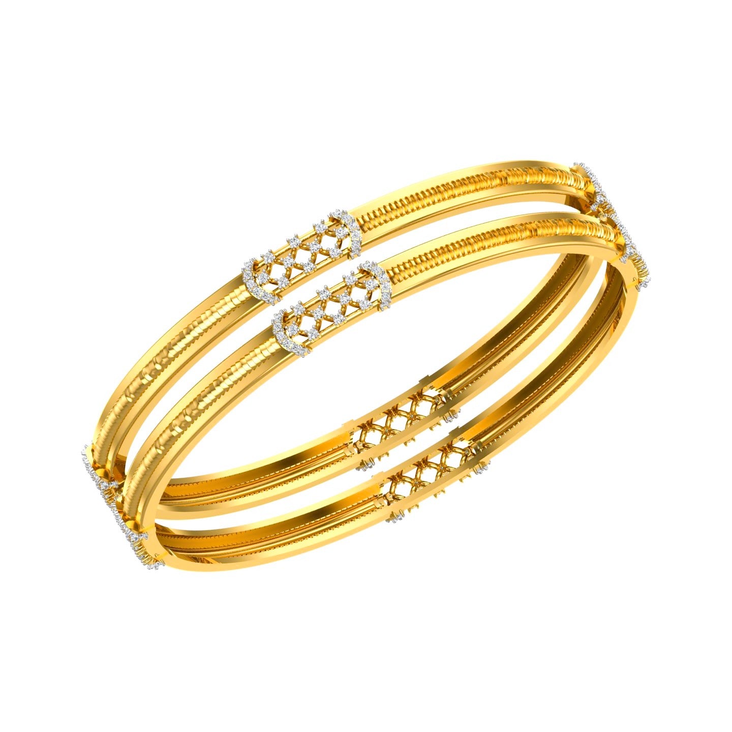Royal Trellis Diamond Bangle