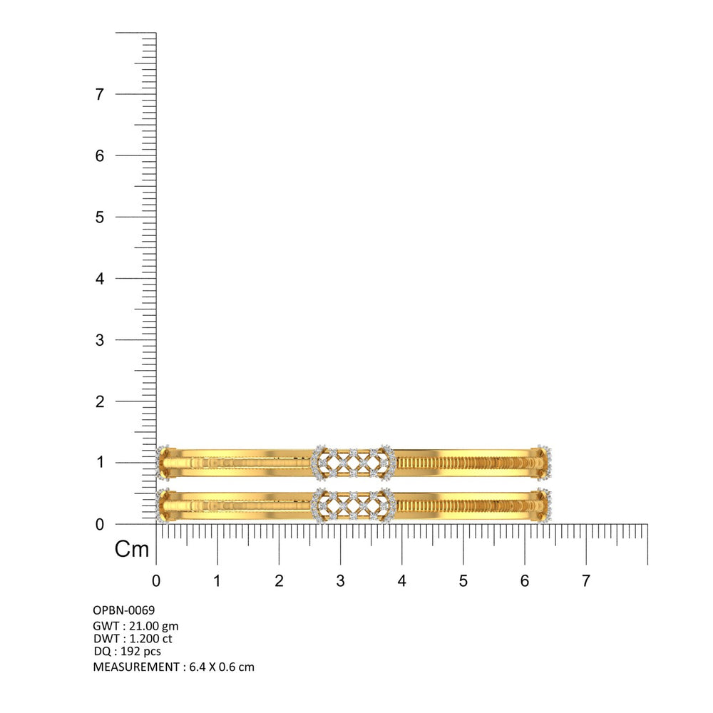 Royal Trellis Diamond Bangle