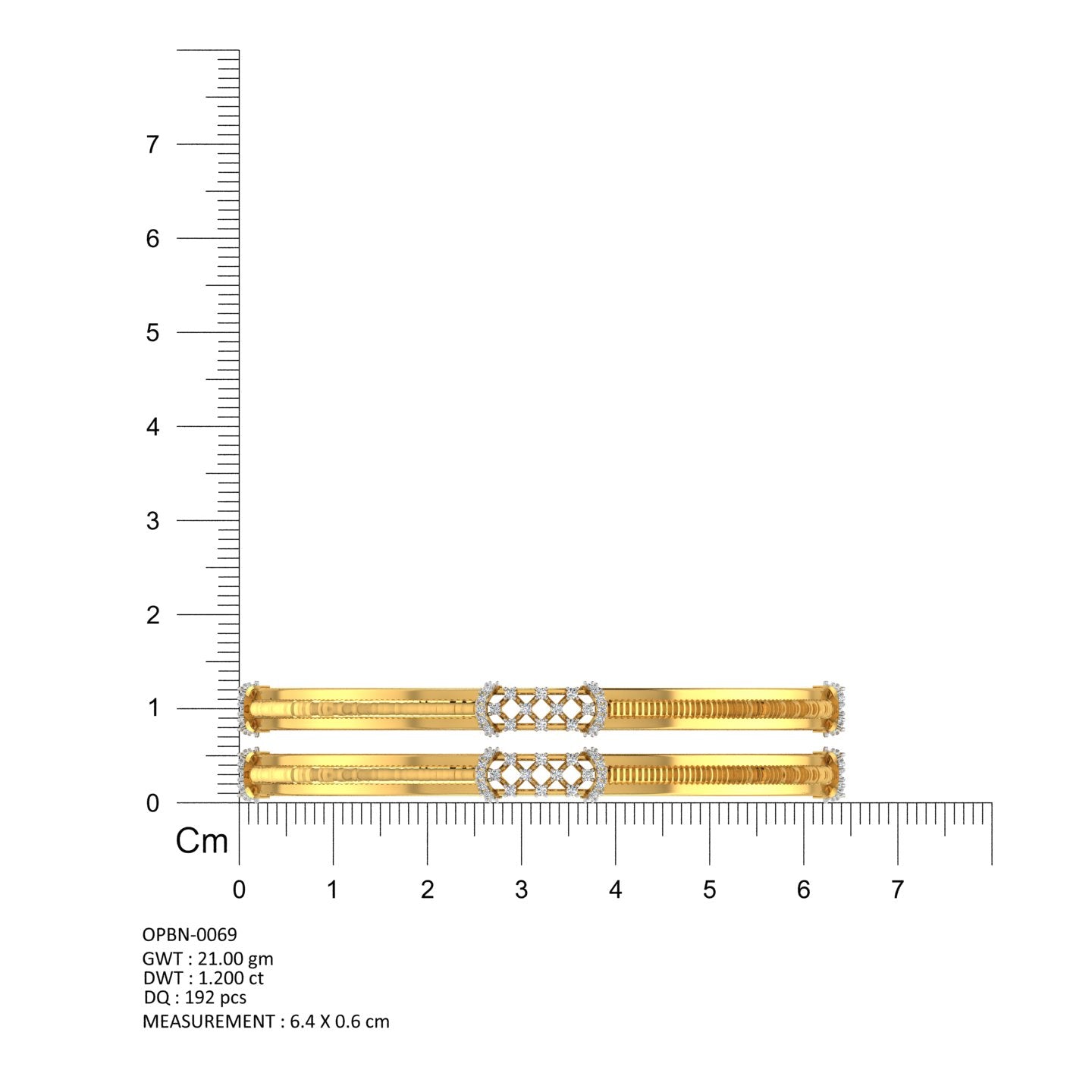 Royal Trellis Diamond Bangle