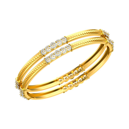 Celestial Halo Diamond Bangles