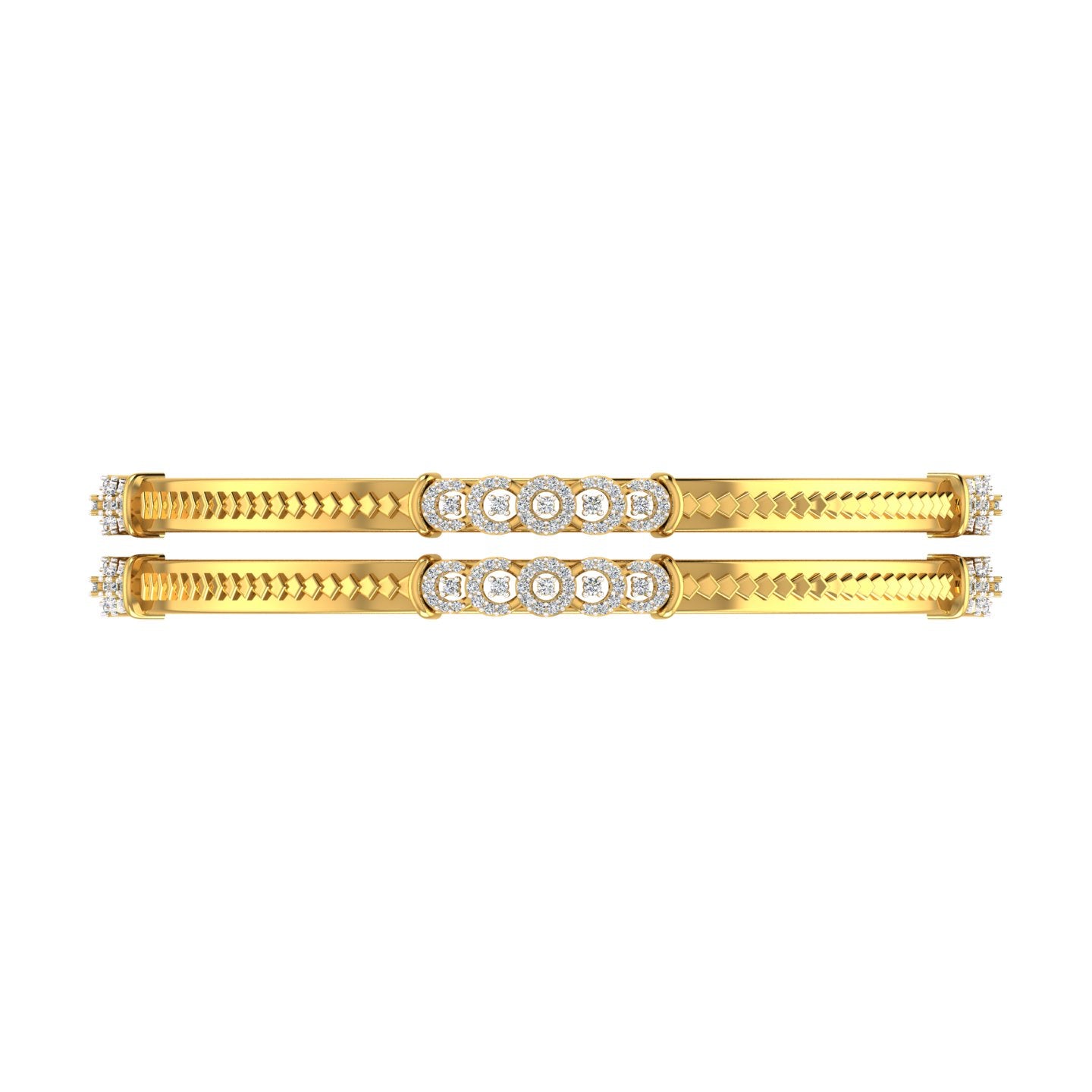 Celestial Halo Diamond Bangles