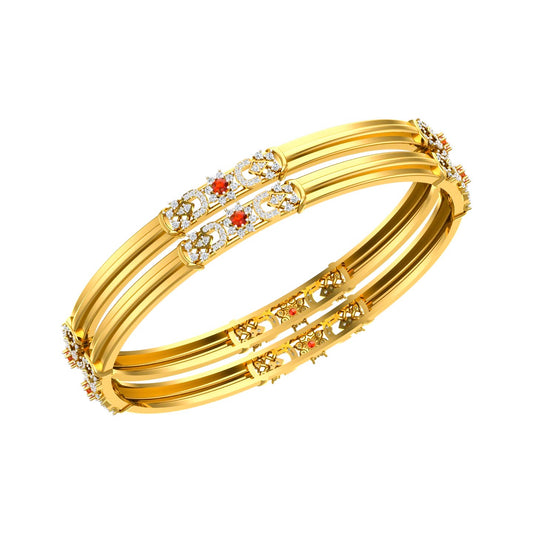 Emerald Royale Diamond Bangles