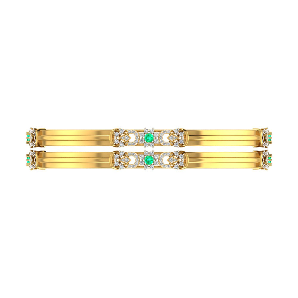 Emerald Royale Diamond Bangles