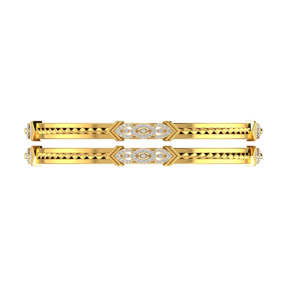 Twisted Elegance Diamond Bangles