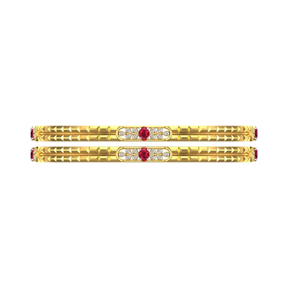 Ruby Blossom Heritage Bangles