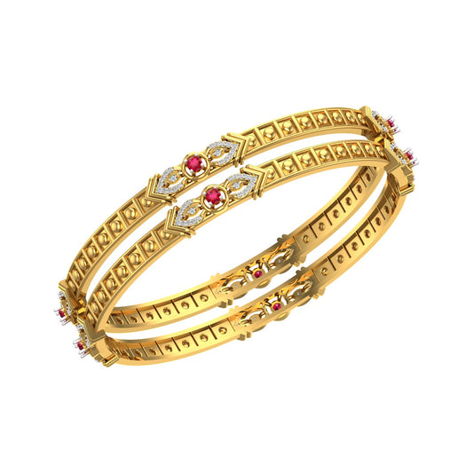Ruby Heritage Lattice Bangles