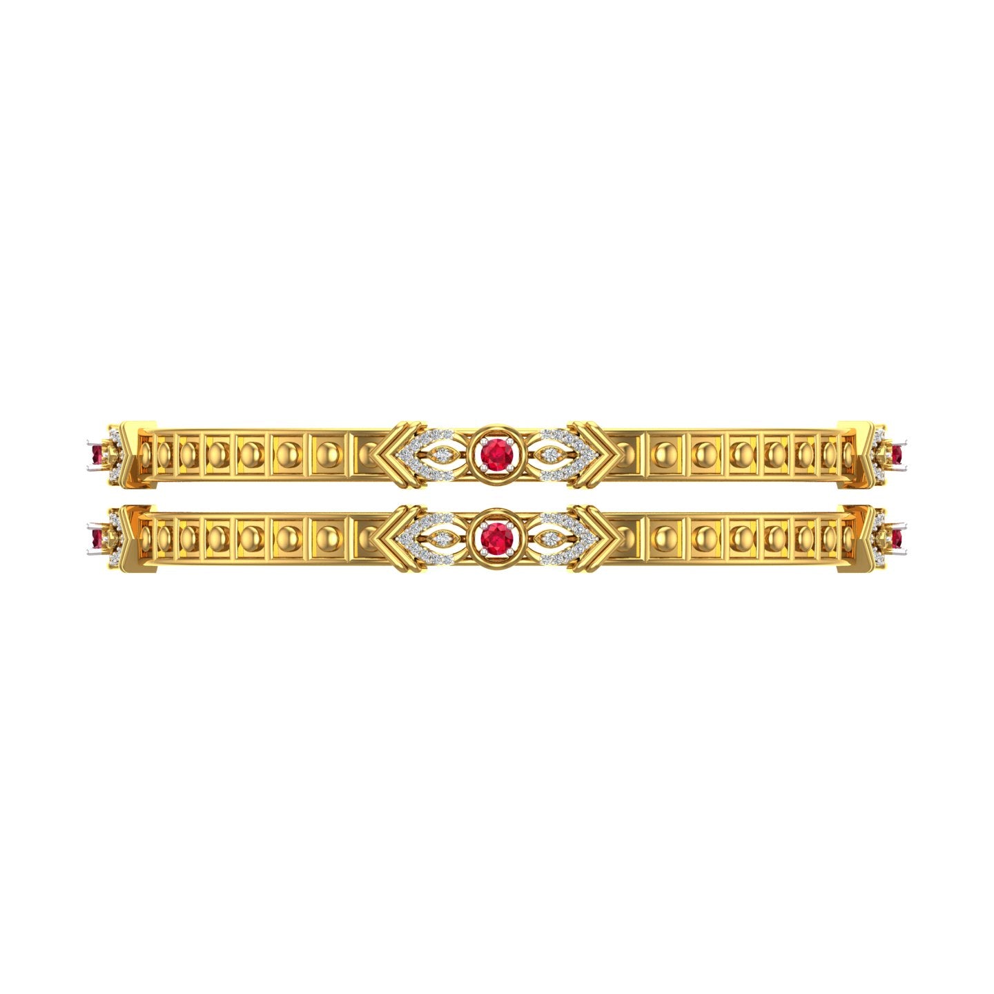 Ruby Heritage Lattice Bangles