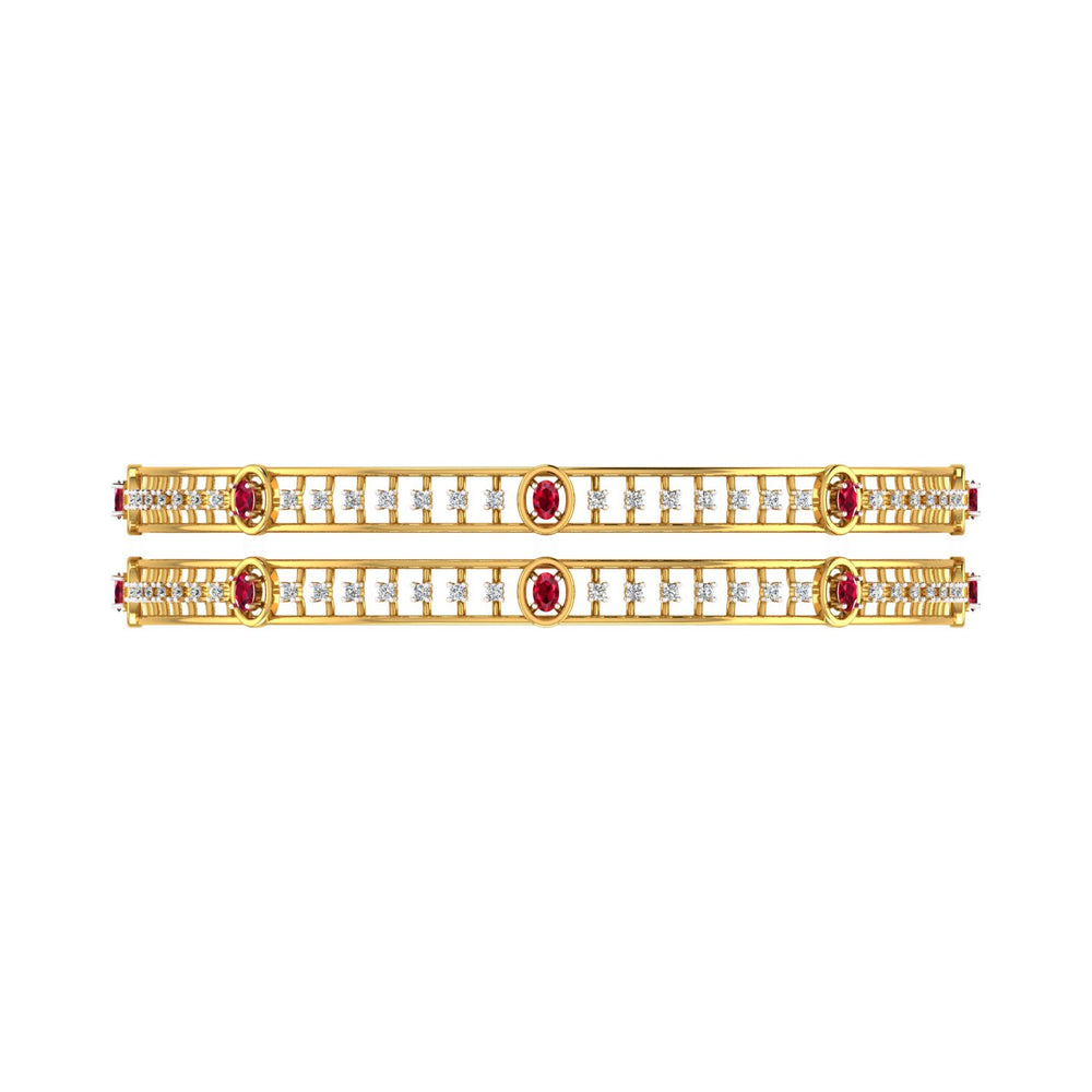 Ruby Cascade Diamond Bangles