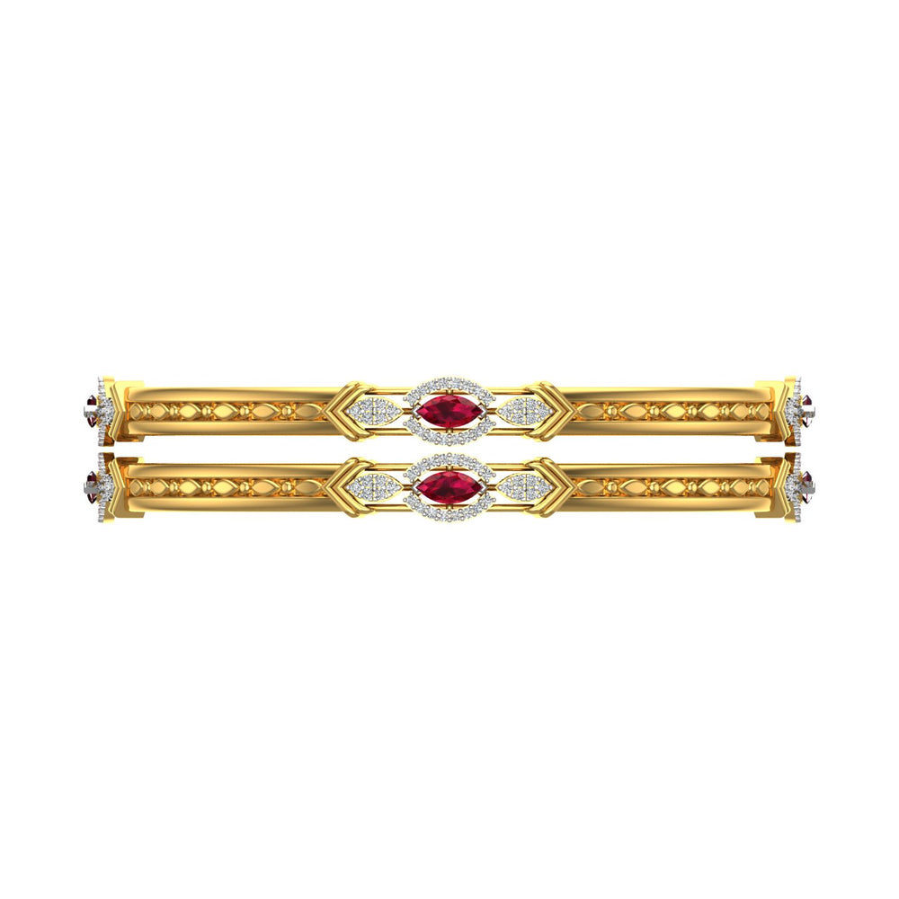 Ruby Trinity Diamond Bangles