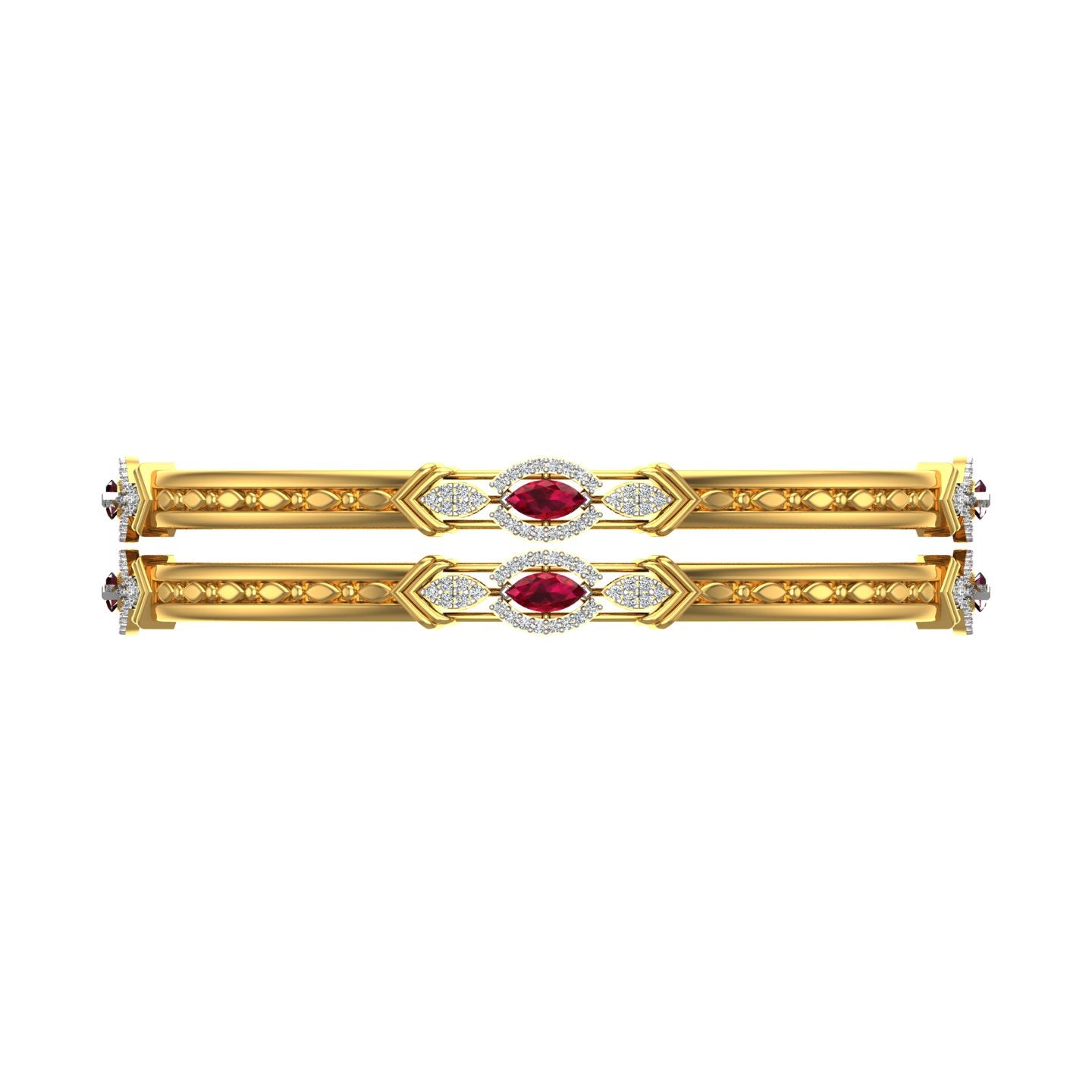 Ruby Trinity Diamond Bangles