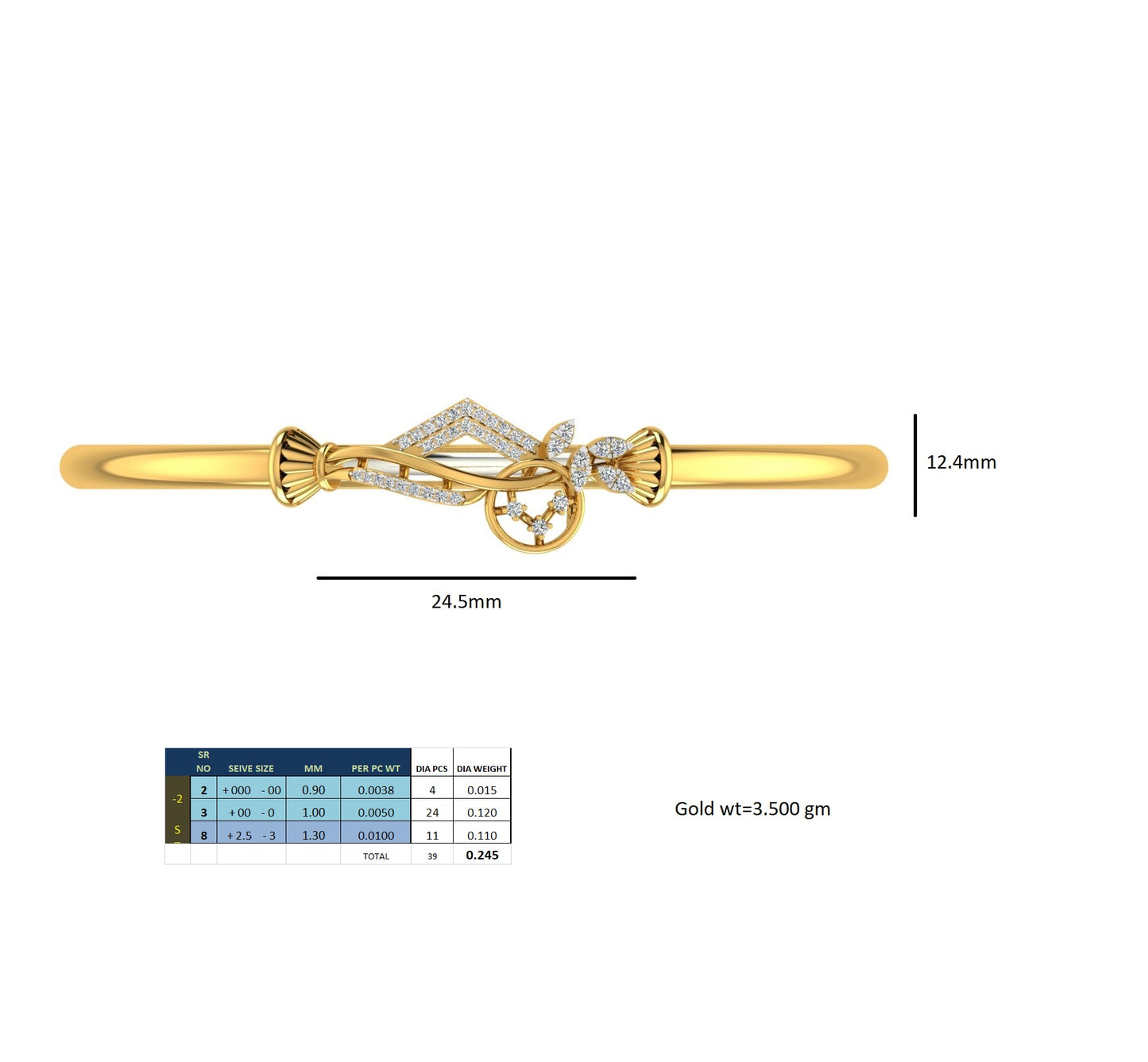 Flutter Bloom Diamond Kada