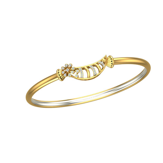 Floral Wave Diamond Kada