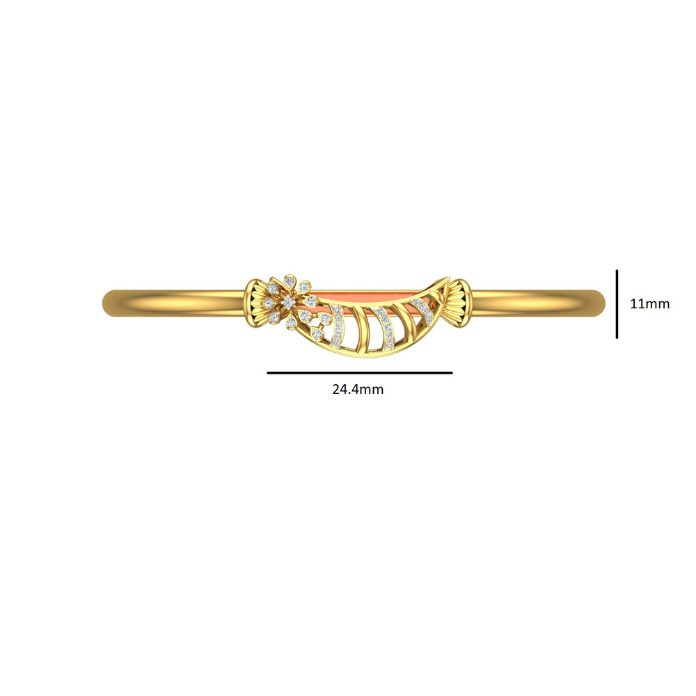 Floral Wave Diamond Kada