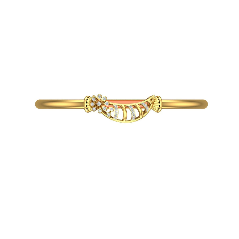 Floral Wave Diamond Kada