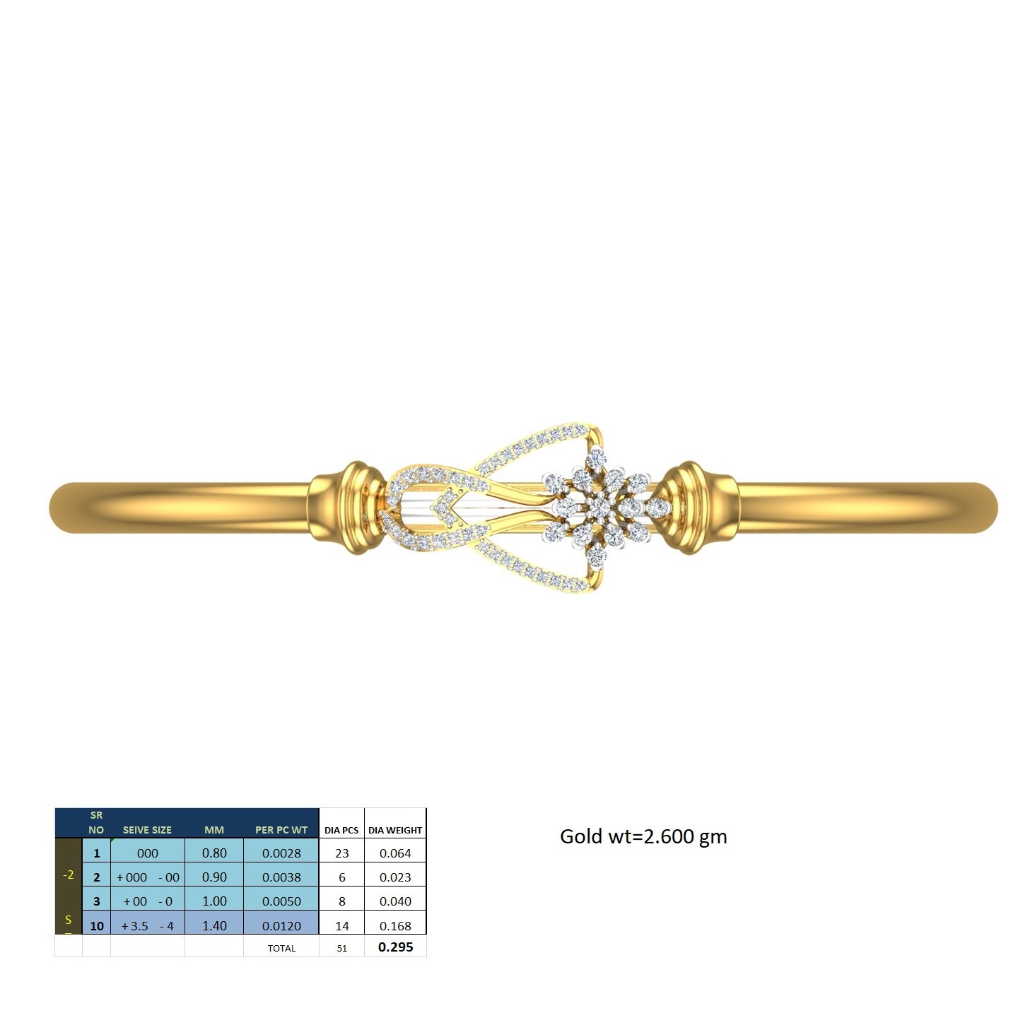 Butterfly Blossom Diamond Kada