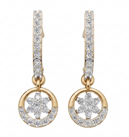 Celestial Blossom Diamond Hoops