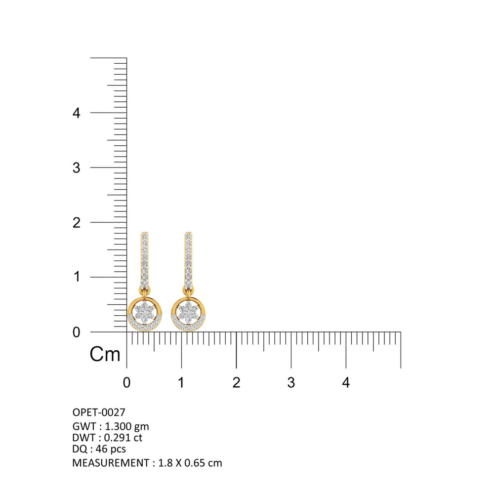 Celestial Blossom Diamond Hoops