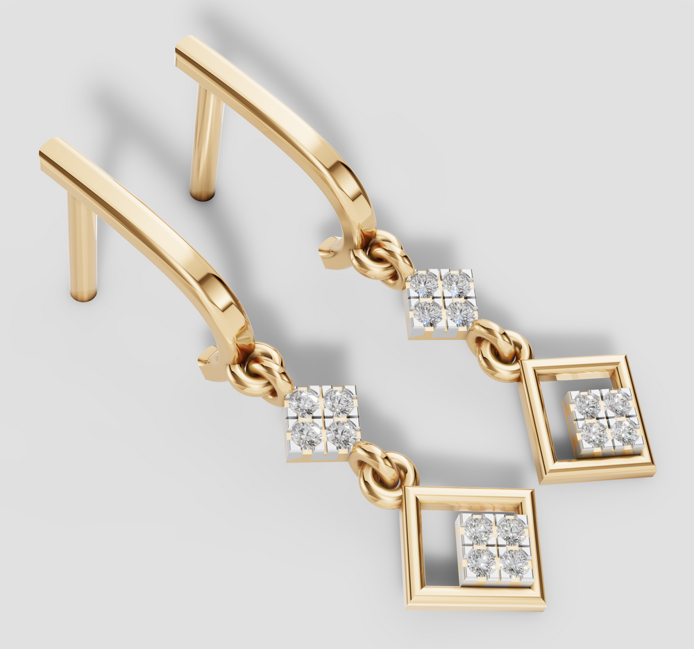GeoLuxe Diamond Dangles
