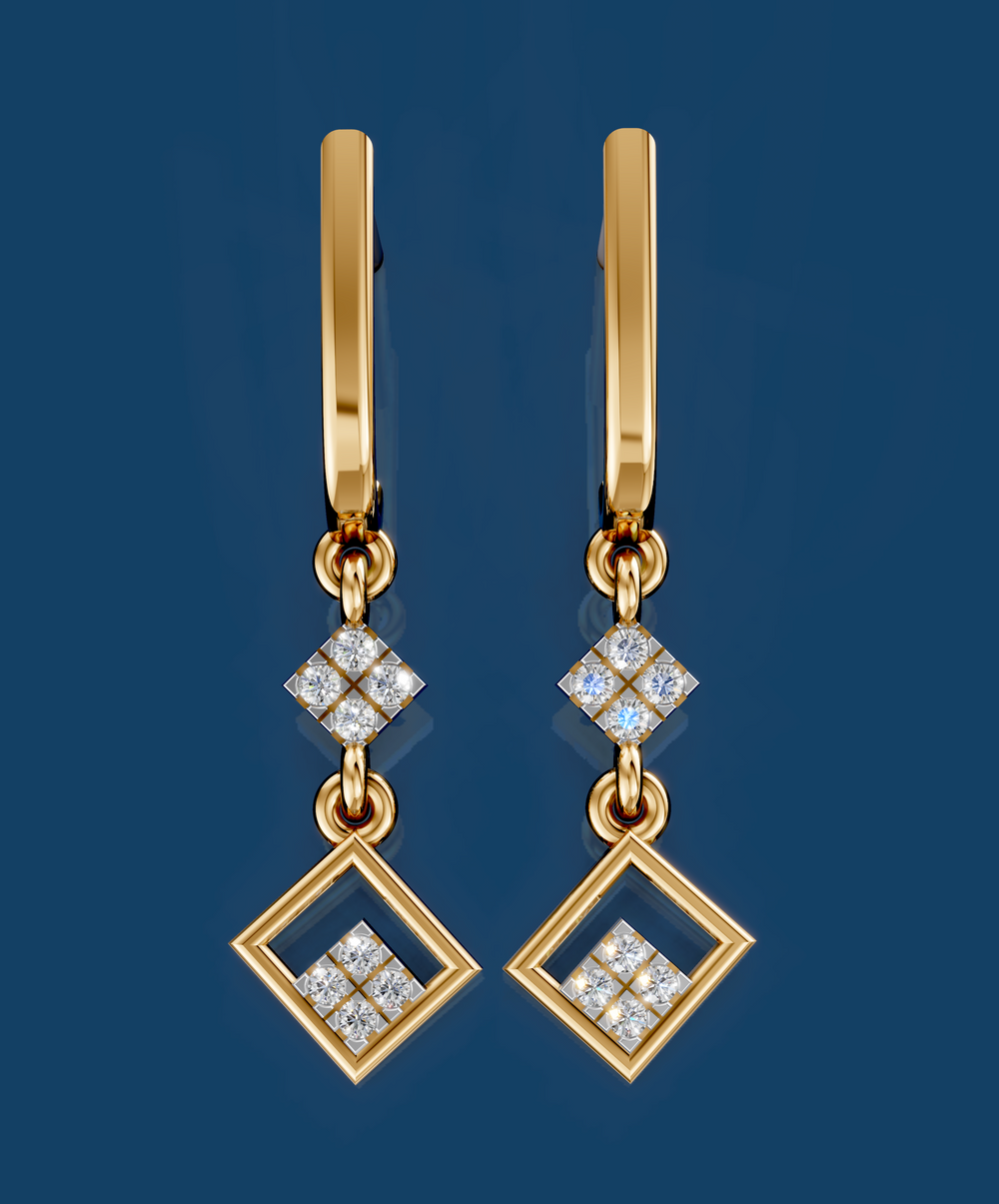 GeoLuxe Diamond Dangles
