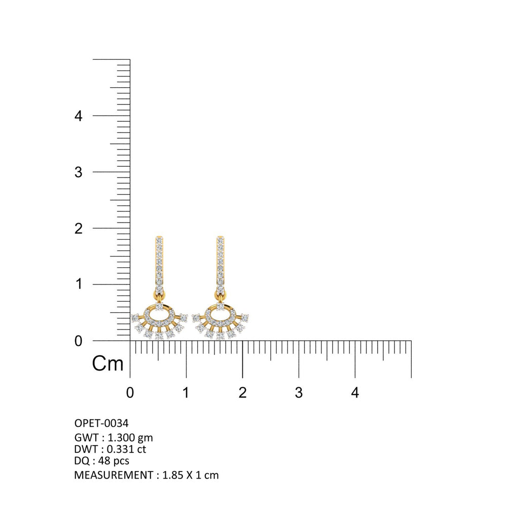 Sunburst Halo Diamond Earrings