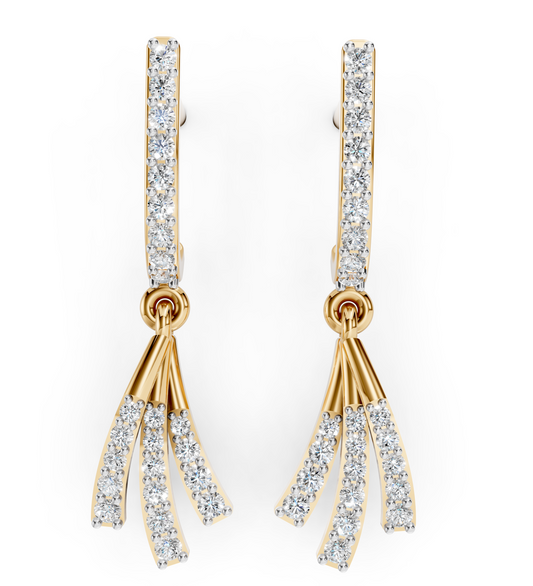 Diamond Cascade Tassel Earrings