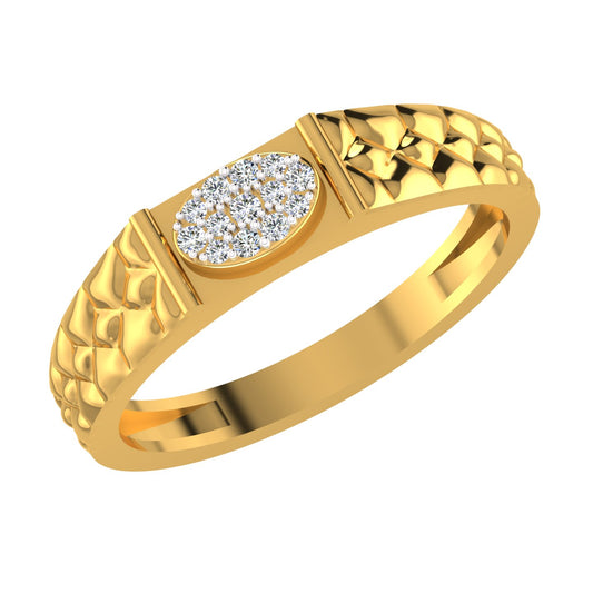 Linear Texture Diamond Ring