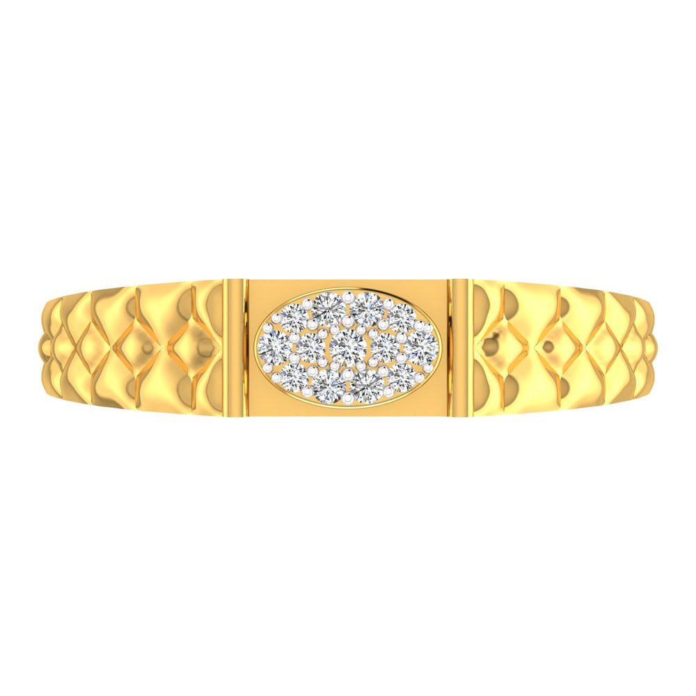 Linear Texture Diamond Ring