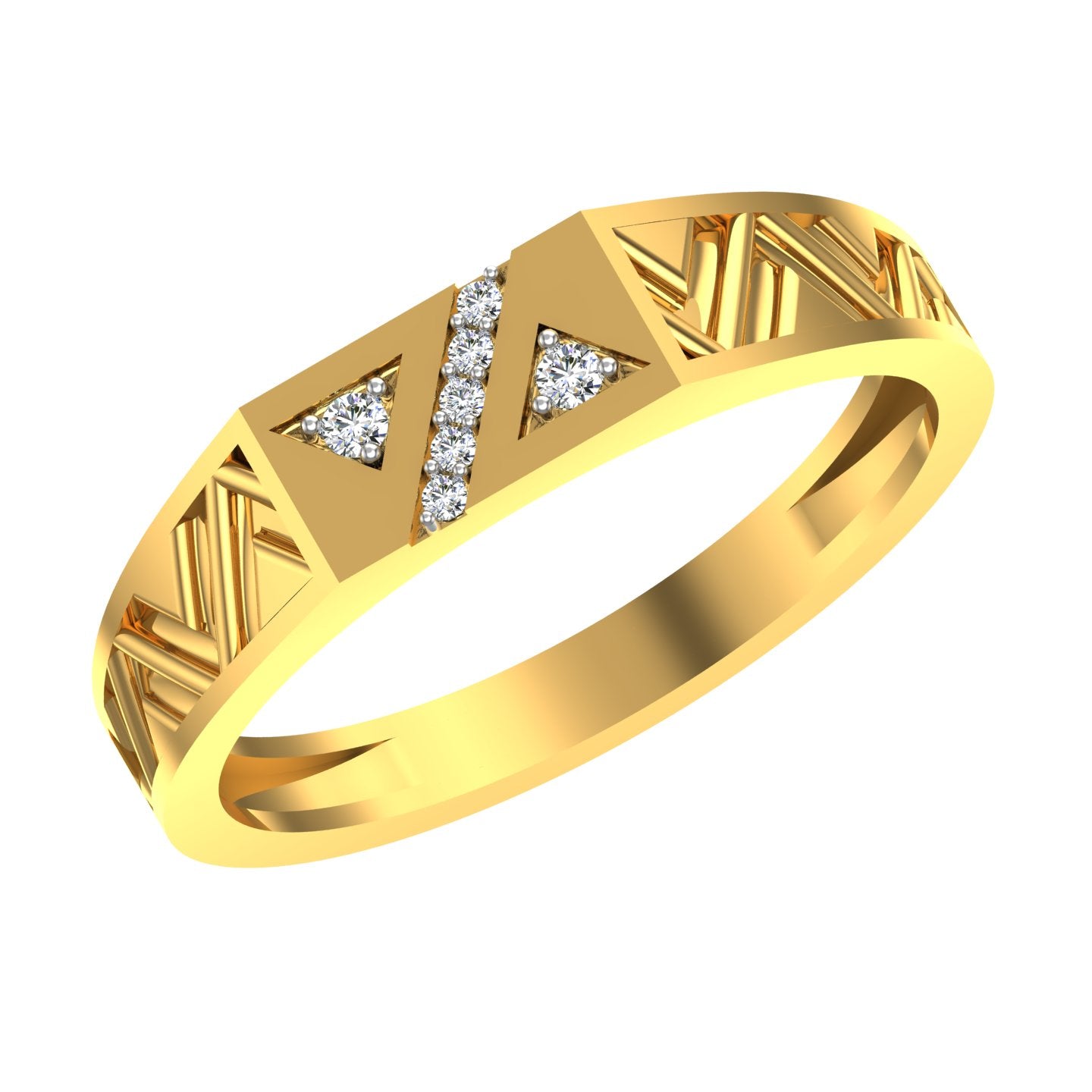 Modern Zigzag Diamond Ring
