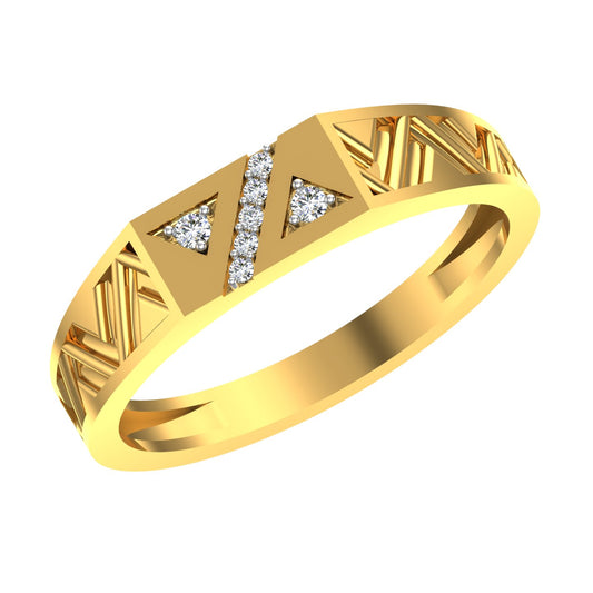 Modern Zigzag Diamond Ring