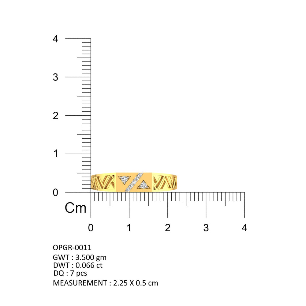 Modern Zigzag Diamond Ring
