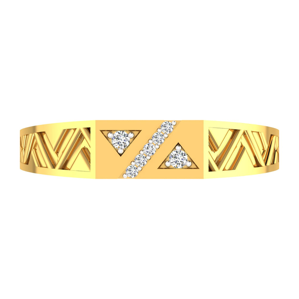 Modern Zigzag Diamond Ring