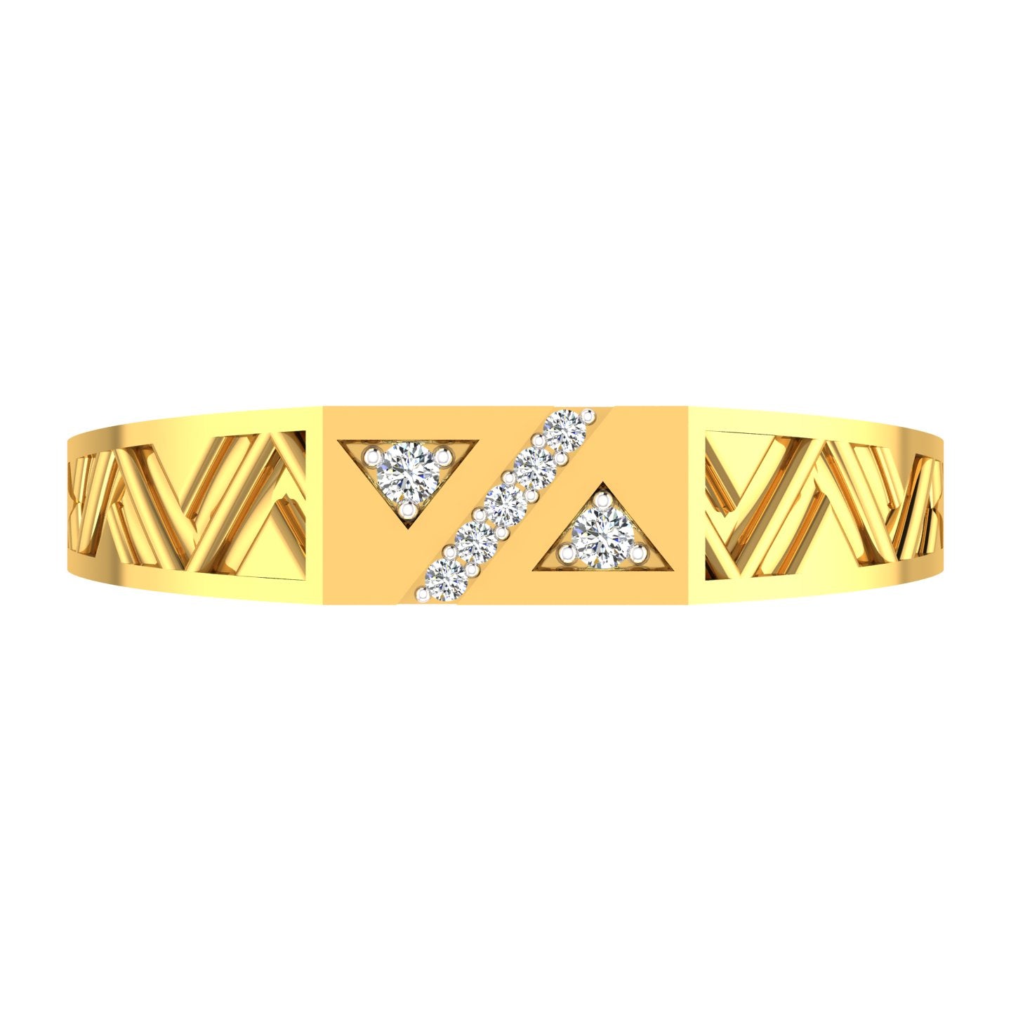Modern Zigzag Diamond Ring
