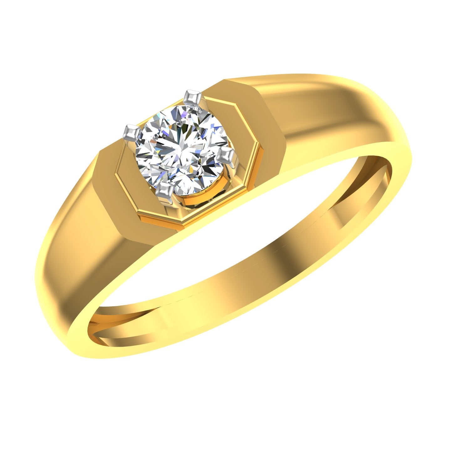 Imperial Hexa Solitaire Ring