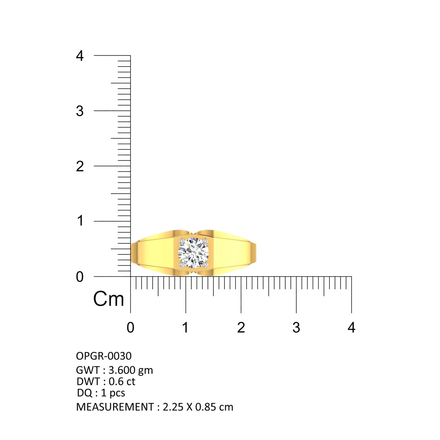 Regal Crest Solitaire Ring