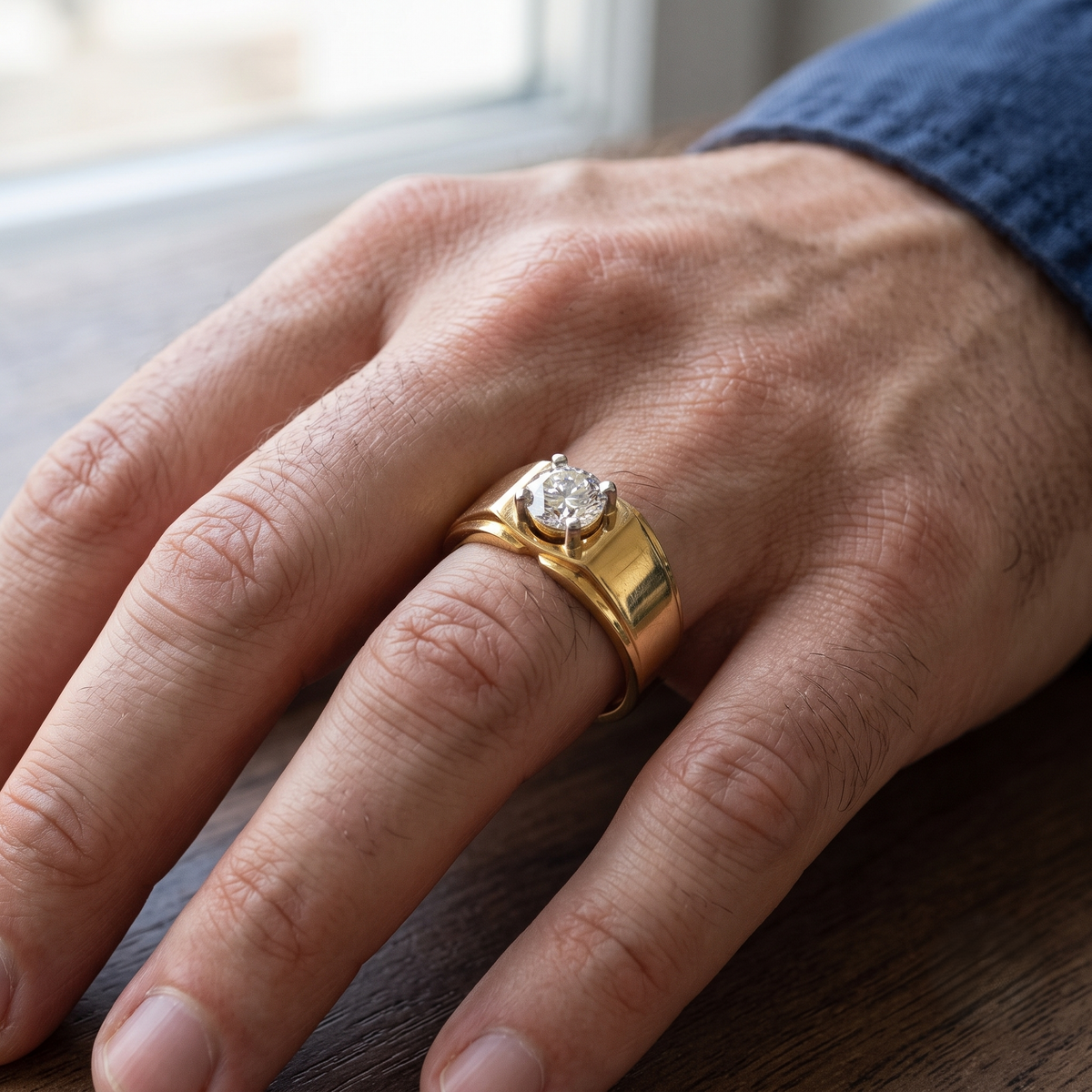 Regal Crest Solitaire Ring