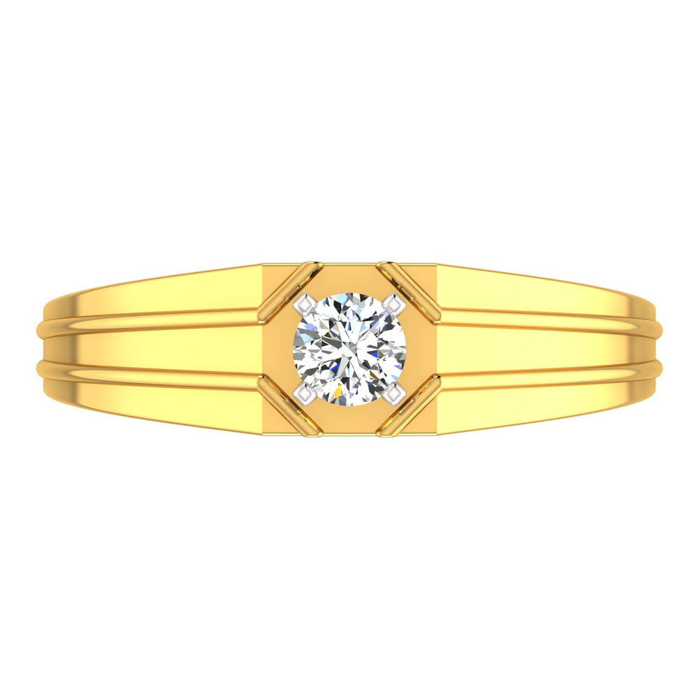 Velocity Crest Solitaire Ring