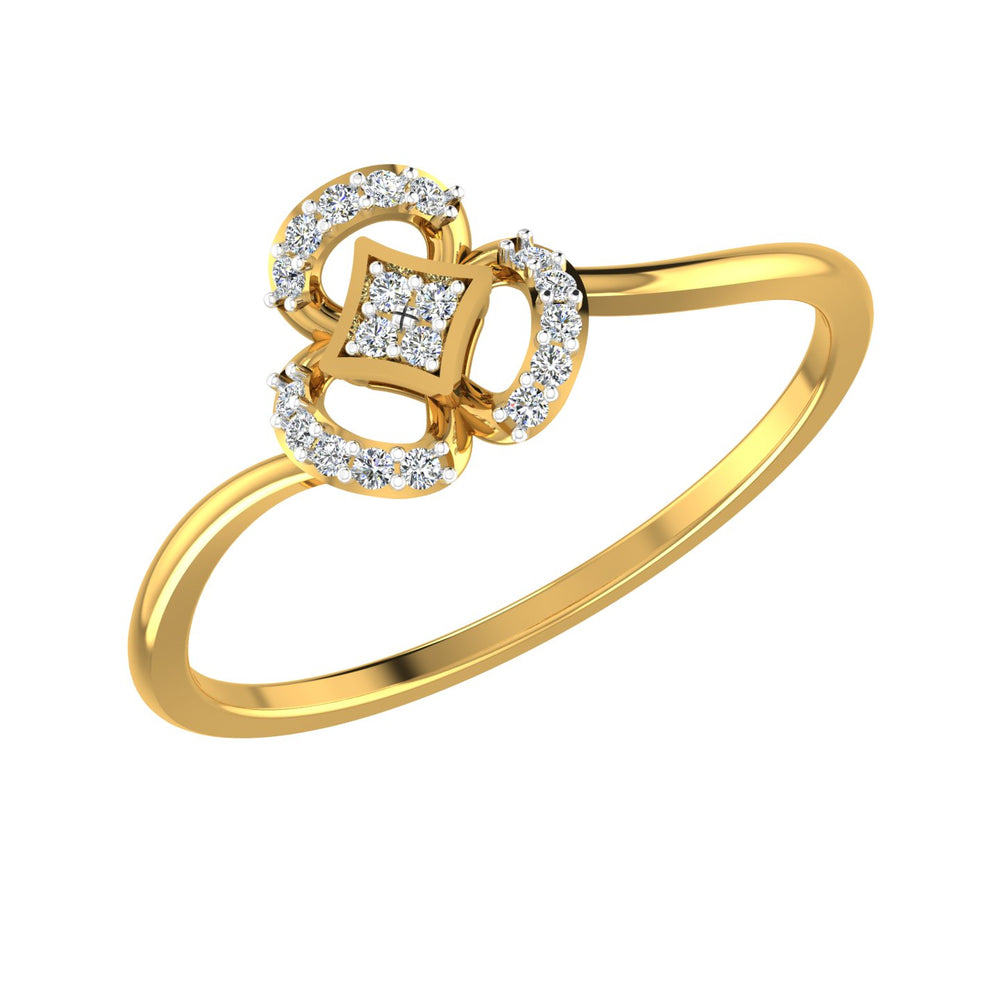 Luxe Clover Spark Ring