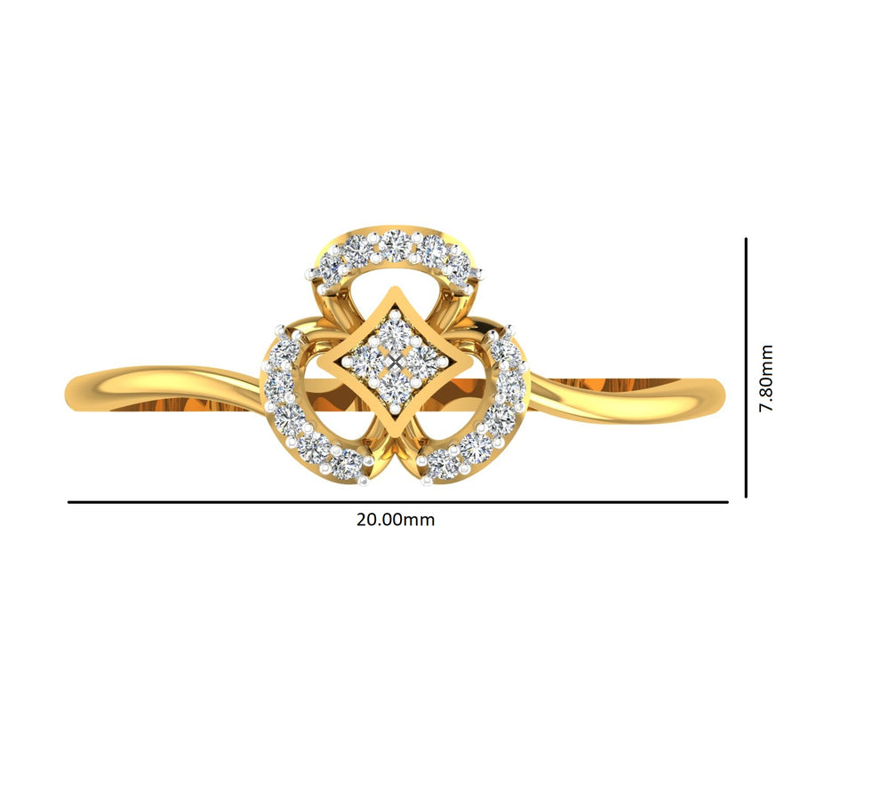 Luxe Clover Spark Ring