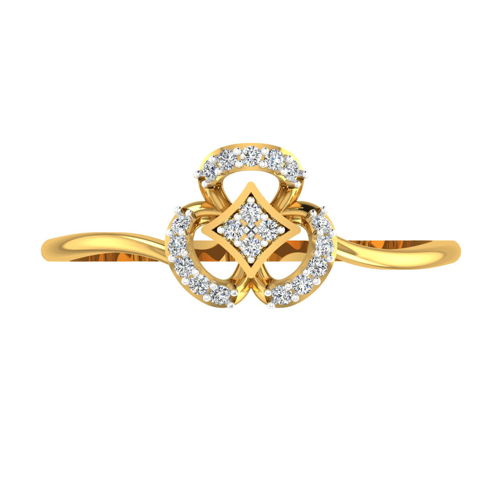 Luxe Clover Spark Ring